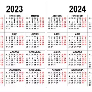 Calendário para 2023 e 2024