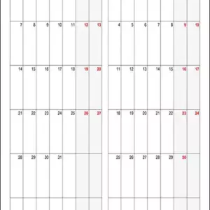 Calendário Maio, Junho 2029