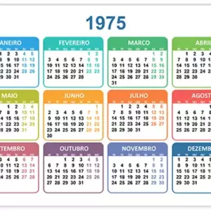 Calendário 1975