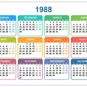Calendário 1988