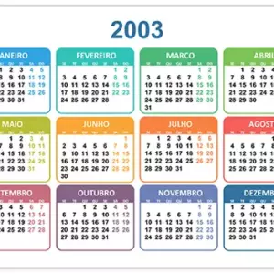 Calendário 2003