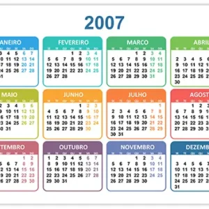 Calendário 2007