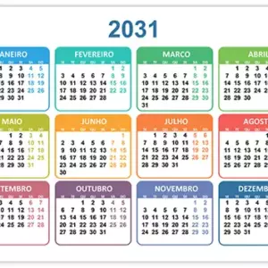 Calendário 2031 Calendário 2031