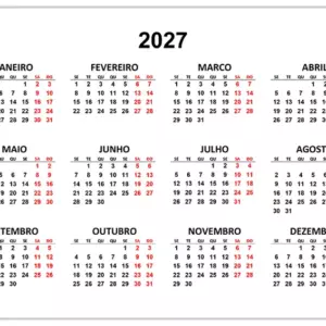Calendário 2027 Word calendario-2027-para-Word